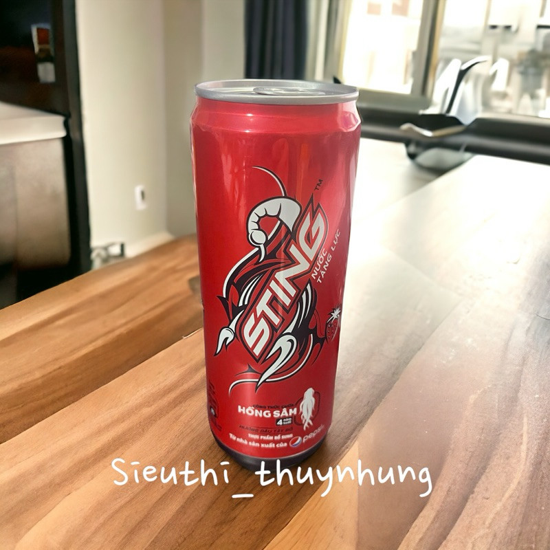 Lon Nước Tăng Lực Sting Gold Vàng - Sting Dâu - Lon 330ml