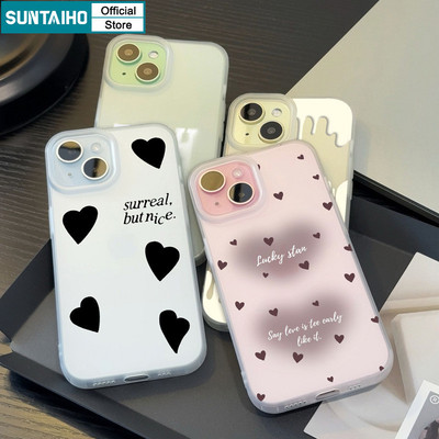 Suntaiho Ốp Lưng iPhone Đẹp Thời Trang Tình Yêu Độc Đáo Họa Tiết Tiếng Anh Trong Suốt Mờ Dành TPU Silicon Mềm Cao Cấp Chống Sốc Ốp điện thoại Cho Iphone 16 15 14 12 13 11 Pro Max IP 7 8 Plus Iphon X Xs XR Xs Max Hàn quốc Ốp Lưng