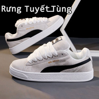  Rừng Tuyết Tùng☘Giày đế cao nam Giày đi bộ đường dài Da nhân tạo cổ thấp 