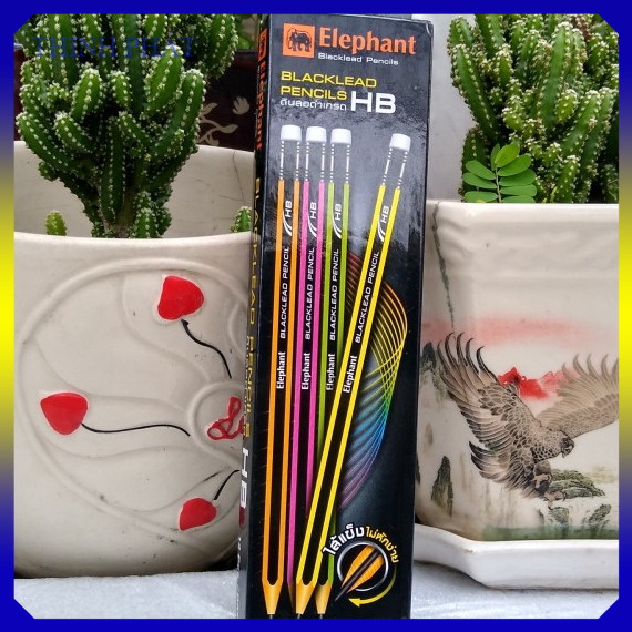 5 Bút chì 2B - Đầu gôm Elephant (vpp Thinhphat)