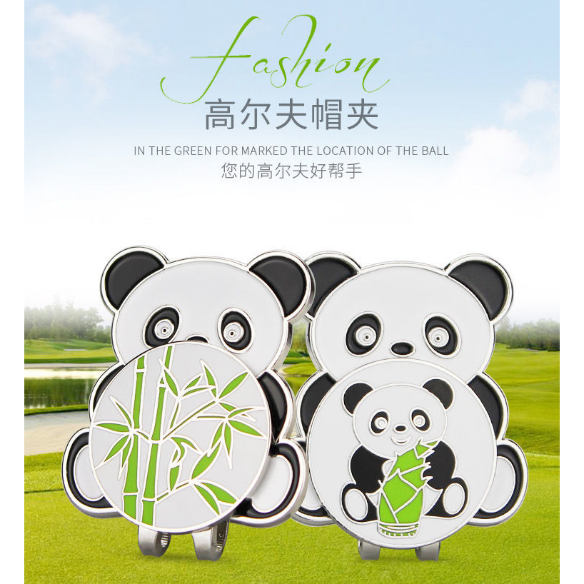 Golf Mark Panda Mark Golf Cap Clip Ball Mark Ball Ball Vị trí Phụ kiện MJ2417 L8F6