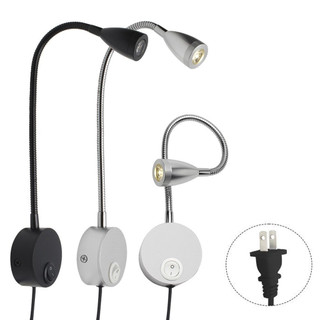  Đèn rọi đọc sách đầu giường Led 3W - 220V Loại gắn tường Ánh sáng chiếu rọi điểm Thân đèn Kim loại 