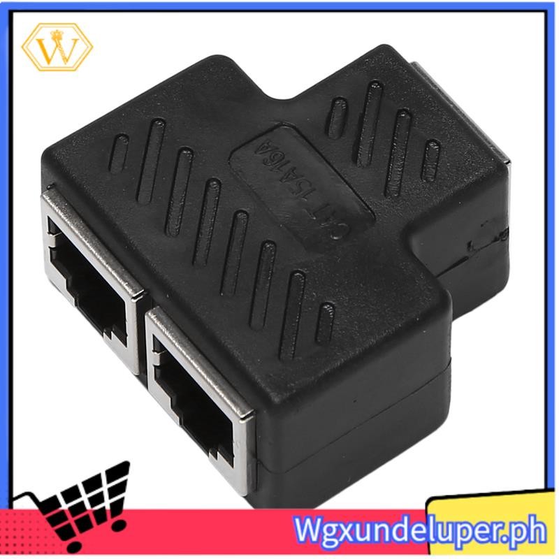 [W] Bộ chuyển đổi bộ chia RJ45 2 cổng LAN Network Ethernet Extender Connector Plug Lot 1 cái
