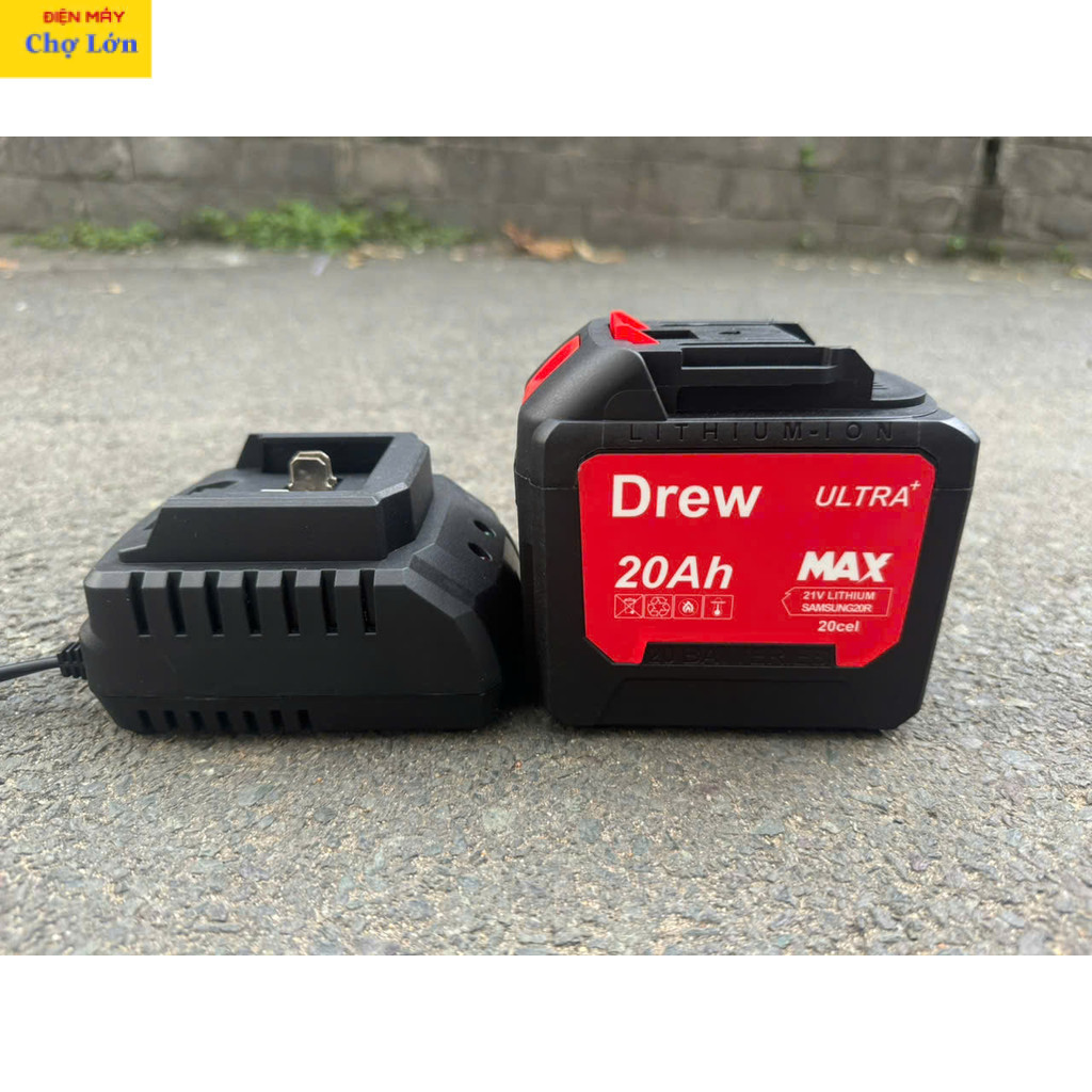 Pin 20 Cell  DREW  Plus Mạch 8 Mosfet, Chống Ngắt Tải, Vỏ  Chống Sốc Dùng Máy Khoan, Máy Bulong,