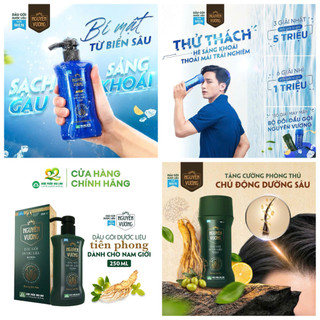Dầu gội dược liệu Nguyên Vương dành cho nam hương sảng khoái/ lịch lãm (chai 180ML/250ml)