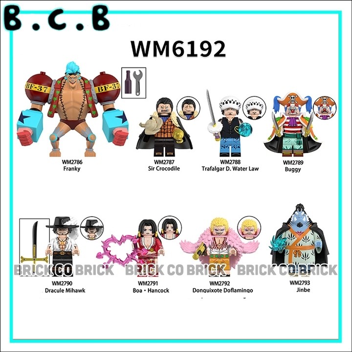 Mô hình Đảo Kho Báu Nhân vật Franky Law Mô hình Buggy Mihalk Hancock Doflamingo WM6192
