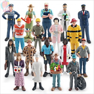 Đồ chơi giáo dục nhận thức cho trẻ em mô phỏng nhân vật chuyên nghiệp mô hình giáo viên bác sĩ y tá cảnh sát bàn cát búp bê