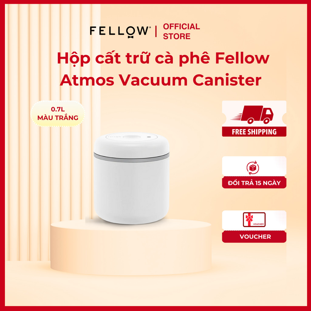Hộp Cất Trữ Hạt Cà Phê Fellow Atmos Vacuum Canister, Bảo Quản Cà Phê x2 Lần Bình Thường - Dung Tích 