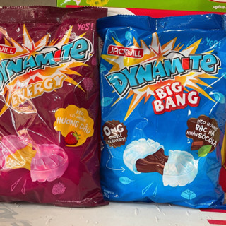  Kẹo Dynamite 2 Vị Nhân Socola và Hương Dâu Gói 330g hàng chính hãng 