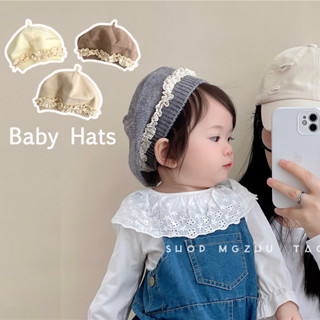  Mũ nồi dệt kim ren phong cách Hàn Quốc cho bé gái xuân thu 2025 Mũ trẻ sơ sinh mới 