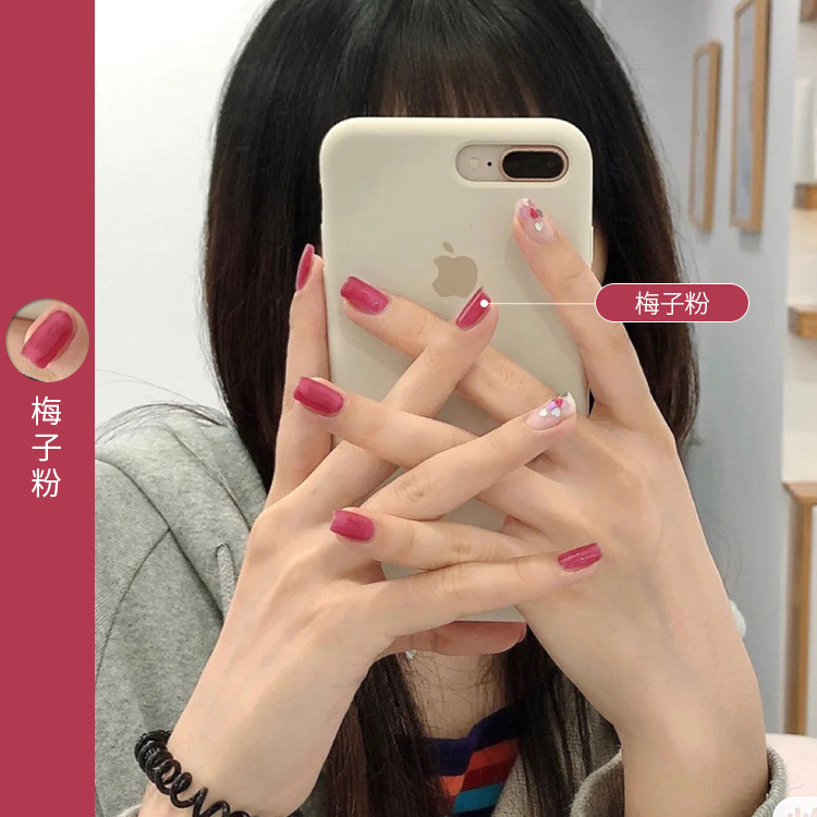 Baoshiman Gel Sơn Móng Tay Mùa Xuân Mờ Mận Màu Sơn Móng Tay Online Influencer Pop Phototherapy Nail 
