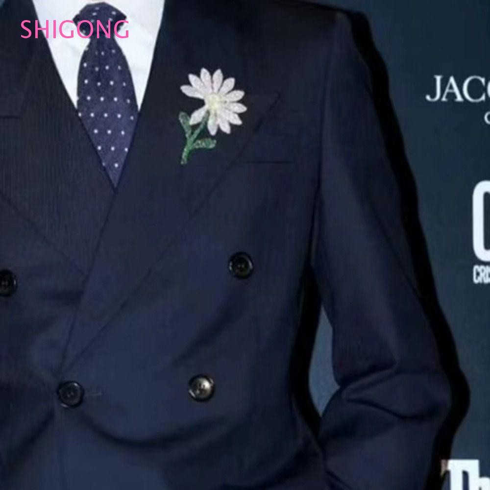 Shigong Daisy Trâm Cài, Hoa Ngực Phong Cách Hàn Quốc Phù Hợp Với Cổ Pin, Thời Trang Daisy Huy Hiệu H