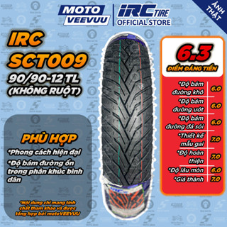   MTVV  Vỏ lốp xe máy IRC INOUE 90 90-12 TL SCT009 Trước LEAD Lốp không ruột<END> 