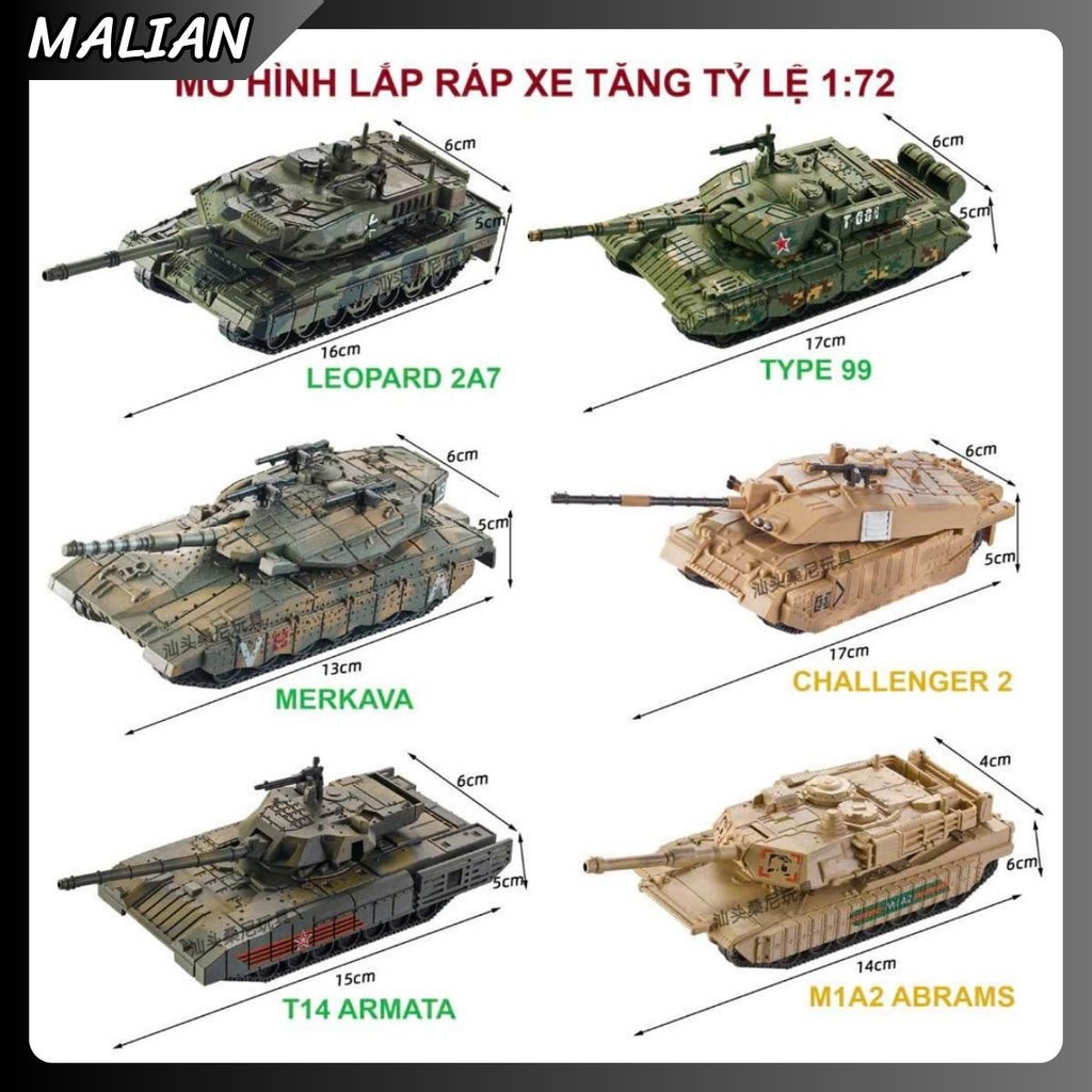 Mô Hình Quân Sự Nhựa Lắp Ráp - Xe Tăng XUJA