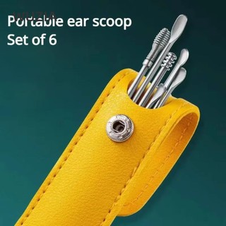Wuzia 7 Cái / bộ Bộ Thìa Làm Sạch Tai, Chăm Sóc Tai Xoắn Ốc Máy Làm Sạch Tai, Di Động Bằng Thép Không Gỉ Tiện Lợi Earpick Home