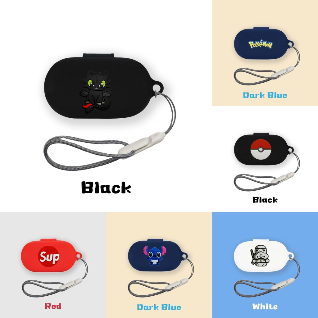 For Anker Soundcore V20i Case Cartoon Night Fury Mario Anime Pokémon Pikachu Cute Lanyard Pendant So