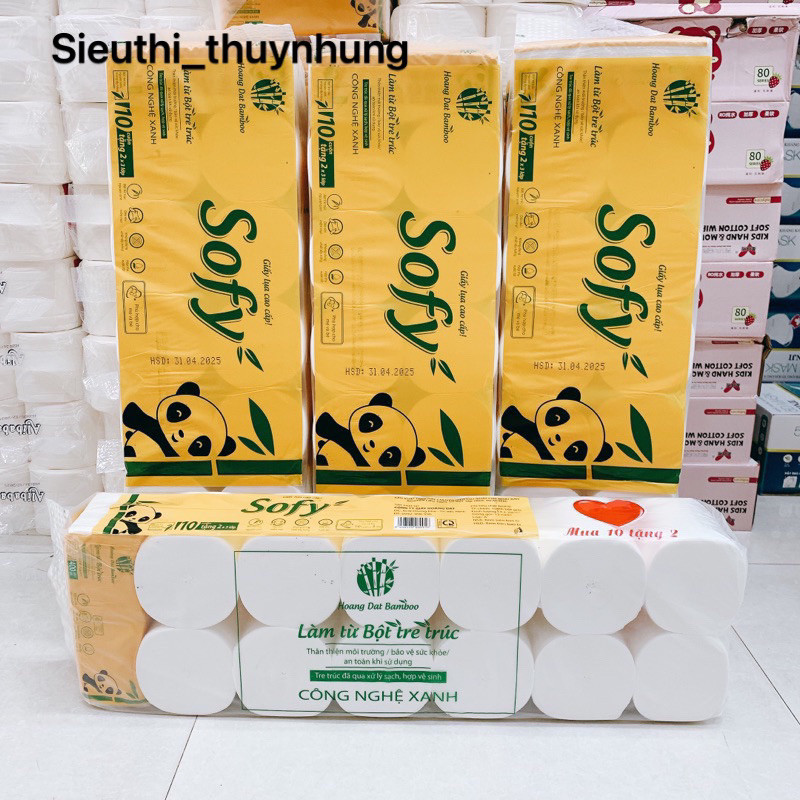 [Siêu Rẻ] Giấy vệ sinh sofy bịch 12 cuộn siêu dai giá rẻ , giấy cuộn vệ sinh [ Hàng Tặng ]