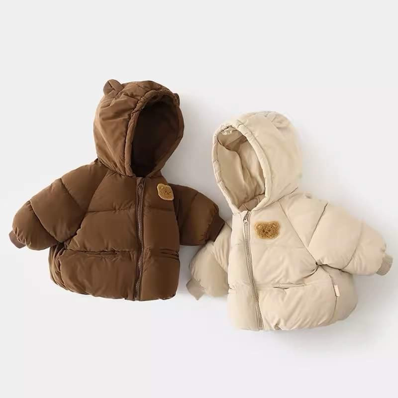  Áo khoác phao Gấu Xù dễ thương cho bé size 9-17kg . Quần áo trẻ em Hottrend 
