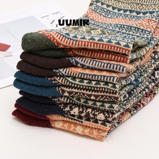 Tất dệt kim dày UUMIR Tất nam ấm cúng mềm mại cho thời tiết lạnh