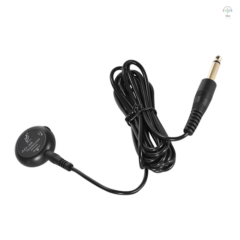 Adeline AD-35 Mini Piezo Pickup Đầu dò micrô tiếp xúc với phích cắm đầu ra 6,35mm Cáp 3 mét cho đàn 