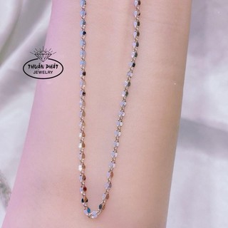  Phụ Kiện Dây Chuyền D01024 Lá Me Bản 2li Dài 45cm Đeo Cổ Dễ Thương Trang Sức Bạc Ý Xi Kim- Bạc Thuận Phát Nữ 