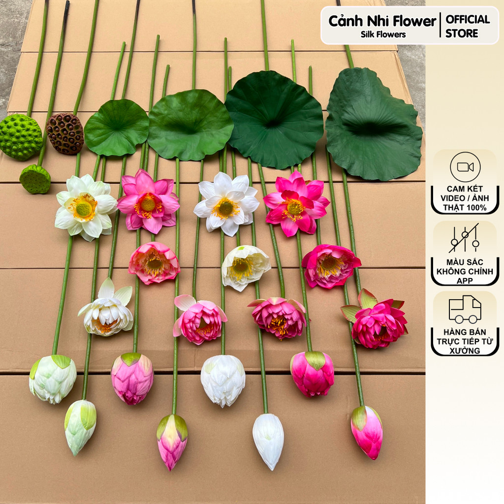Hoa Sen Quan Âm Giả Cao Cấp – Hoa Thờ Cúng Trang Trí Bàn Thờ Phòng Khách Lễ…
