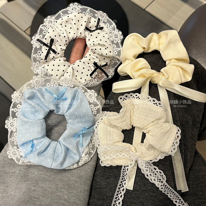 Dây buộc tóc thời trang Hàn Quốc cực lớn Dây buộc tóc ren