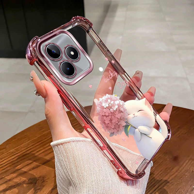 Ốp Lưng Cho Realme C53 C51 NOTE 50 C55 C61 C63 Narzo N63 C65 C67 c75 14x neo 7 Ốp Điện Thoại Mèo May