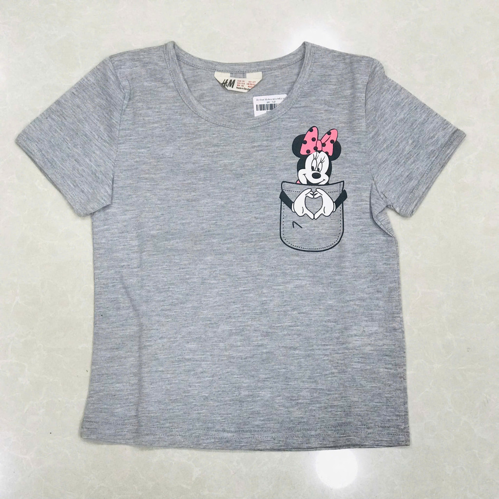 Áo Thun Tay Ngắn Minnie Xám Hm