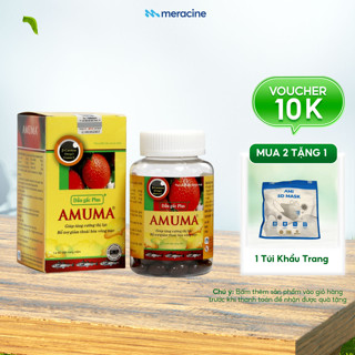 Dầu gấc viên uống Plus Amuma bổ sung dưỡng chất cho mắt giúp mắt sáng khỏe lọ 60 viên