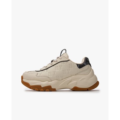 MLB - Giày sneakers unisex cổ thấp BigBall Chunky Embo Monogram_3ASHBEM4N-50IVS