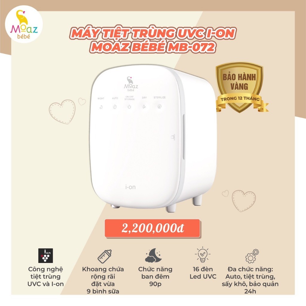 Máy tiệt trùng UVC ION Moaz BéBé MB072