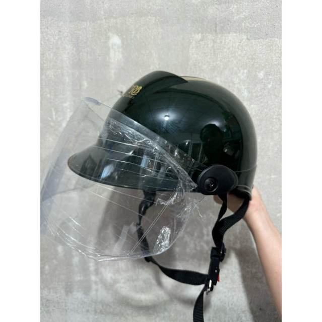 Mũ bảo hiểm DQAN có kính nửa đầu CRB helmet's nguyên sinh cao cấp