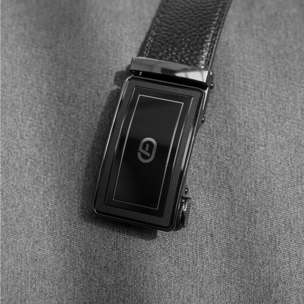 Mặt thắt lưng FTT Leather khóa tự động mặt kính vuông viền nhám màu đen sang trọng dành cho dây lưng bản 3.5cm FTT