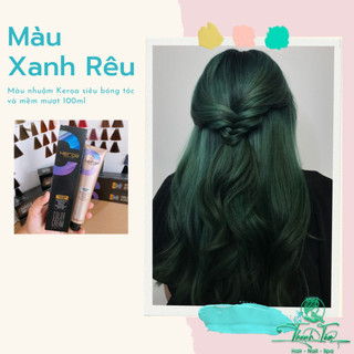  Màu nhuộm tóc Xanh rêu KEROA SANG TRỌNG SIÊU BÓNG TÓC 100ML   NL   
