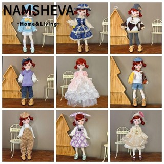 Quần áo búp bê NAMSHEVA 30cm, Bộ trang phục búp bê BJD 1 / 6 dễ thương DIY, Phụ kiện búp bê thường ngày xinh xắn