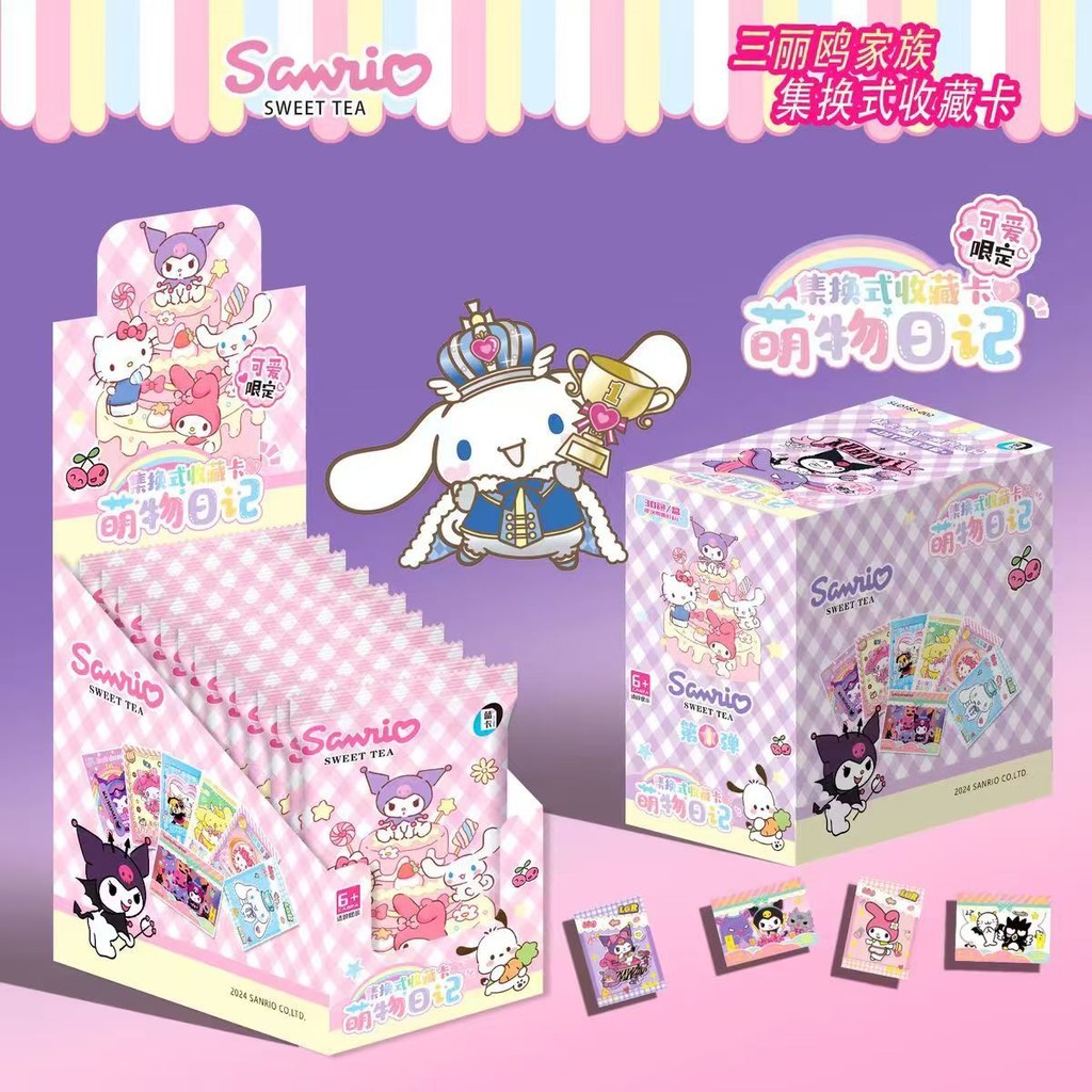 Thẻ Sanrio Thẻ dày Kuromi Photo Card Melody Party KT Cat Collection Card Whole Box Card