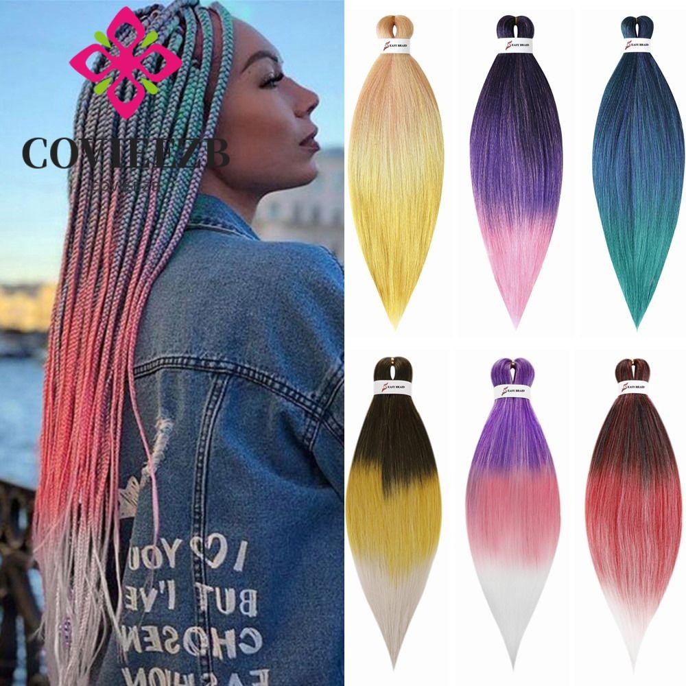 Covieezb Jumbo Braid Hair, Tổng hợp Corlorful Ombre Bện Tóc, 26Inch Hairstyle Hair Braids Pre-long J