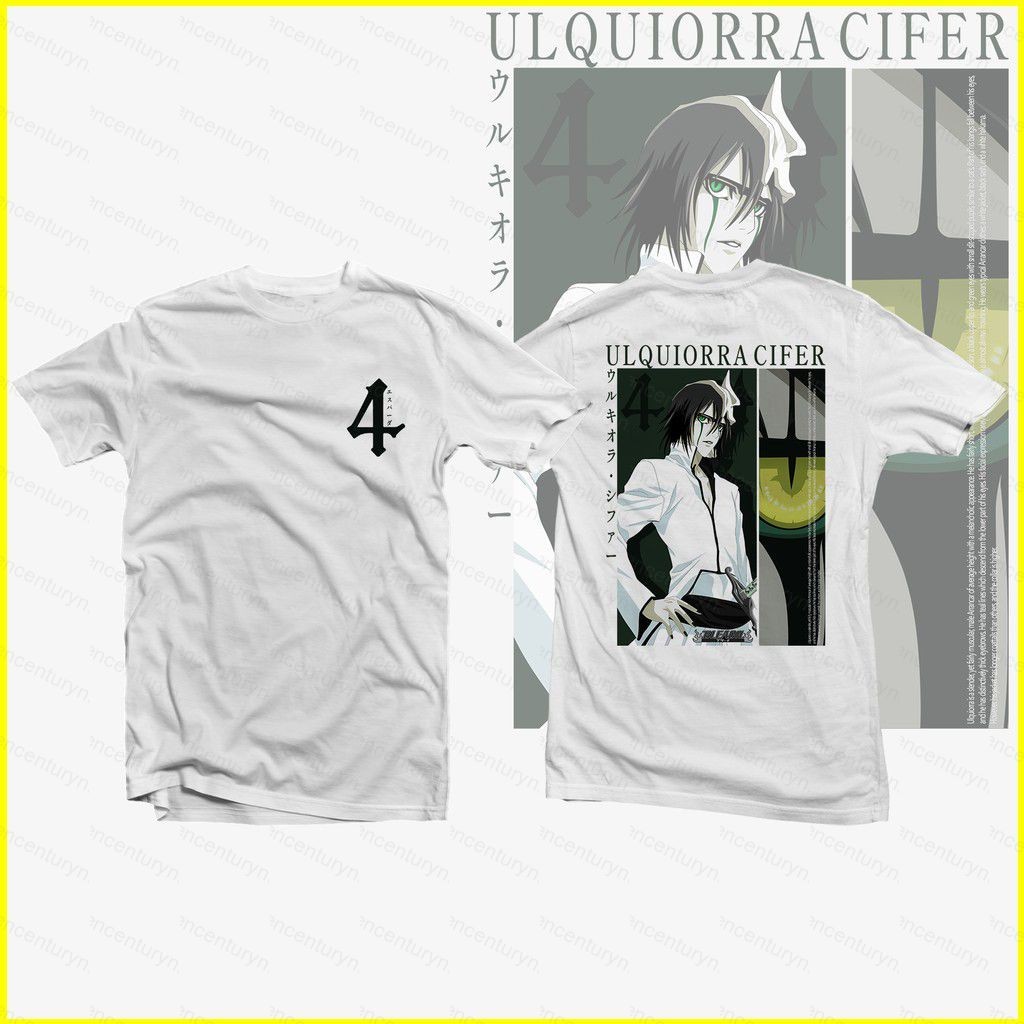 Gn Anime Bleach - Áo thun Ulquiorra Cifer Tay Ngắn Áo Thời Trang Dáng Rộng Graphic Tee Áo Sơ Mi Plus