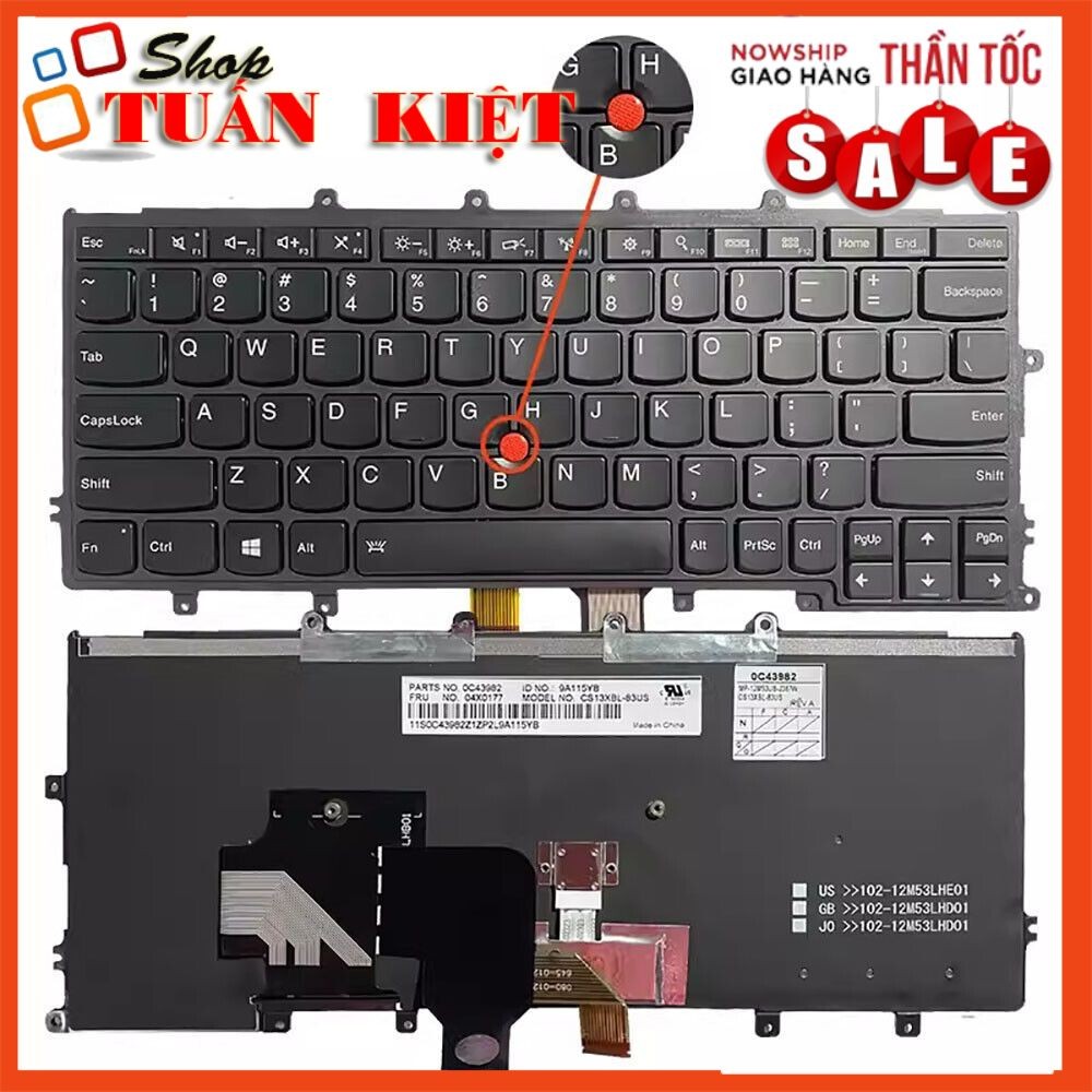 Bàn phím laptop Lenovo Thinkpad X240, X240S, X250, X260, X270