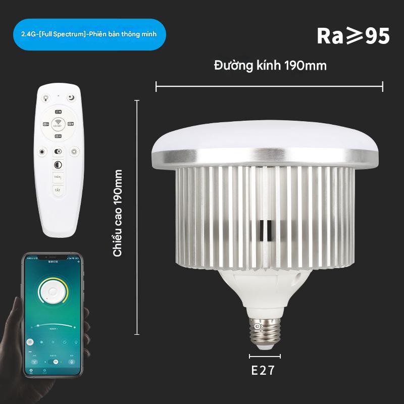 Bóng Đèn LED 3 Màu, Chỉnh App RA≥95, Remote chỉnh sáng chuyên dụng cho các phòng Studio chụp ảnh, qu