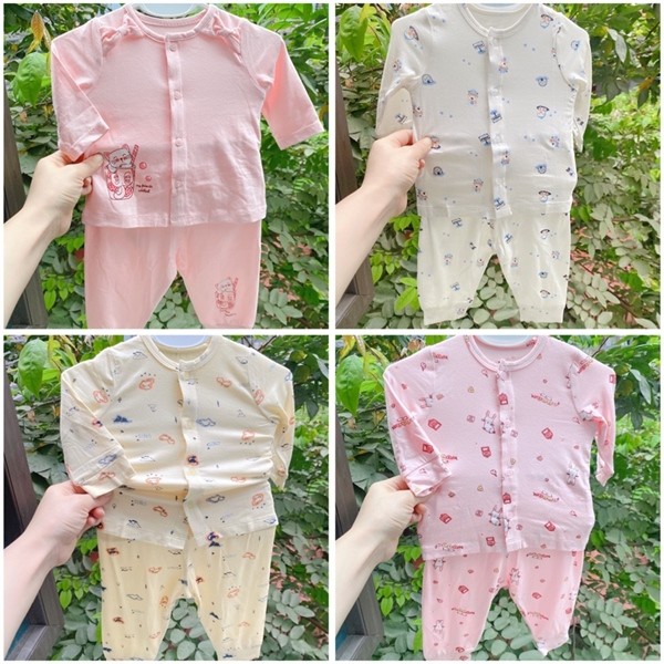 Dokma - Bộ quần áo sơ sinh sợi tre cực mát cho bé trai, bé gái