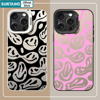 Suntaiho Thẩm Mỹ Sáng Tạo Vỏ Điện Thoại Họa Tiết Ma Cho IPhone 11 12 13 14 15 16 Pro Max IP TPU Silicone IDM Cứng Cao Cấp Chống Sốc Ốp Lưng
