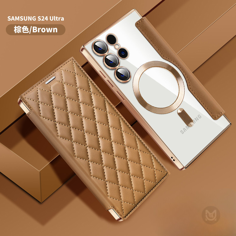 Ốp Lưng Cho Samsung Galaxy S26 S25 S24 S23 S22 Ultra S25 S24 S23 Plus S25FE S24FE S23FE Từ Tính Sạc Không Dây Ví Lật Bao Da Điện Thoại