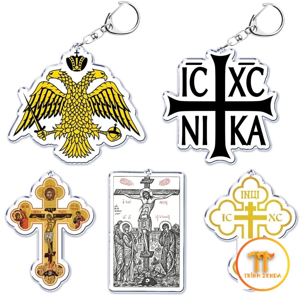 Móc khóa Tôn Giáo Biểu Tượng Chúa Jesus Religion Orthodox Jesus Cơ Đốc Giáo Thần Thánh Giá Móc Chìa 