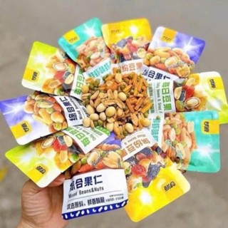 [1kg 32-34 gói] Hạt Mix Gói Dinh Dưỡng GANYUAN - Mix Trái Cây Sấy Giòn - Hạt Ngũ Cốc Sấy Khô Mix Vị
