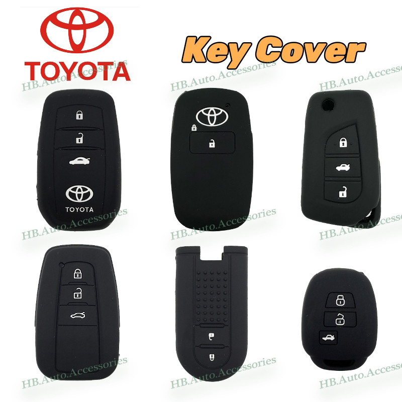Toyota Silicone Chìa Khóa Toyota Silicone Keycase Yaris Camry Corolla Vios Wigo Hiace Ativ Fortuner 