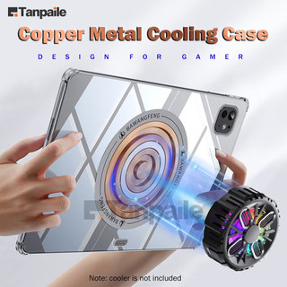  Tanpaile- Máy Tính Bảng Đồng Kim Loại Làm Mát Dành Cho iPad Pro 13 11 Mini 7 6 5 4 Ốp Tản Nhiệt Mềm Chống Sốc Trong Suốt Vỏ Máy Tính Bảng Trong Suốt Cho iPad Air 13 Case Funda 