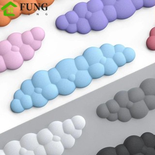Bàn phím FUNG Miếng đệm cổ tay, Tấm lót chuột Cotton chống thấm nước, Hỗ trợ cổ tay Da PU Bề mặt mềm Giá đỡ bàn phím 3D để bàn