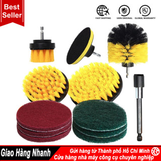  Bộ 12pcs Bàn Chải Gắn Máy Khoan Cọ Rửa Cầm Tay Đa Năng Bàn Chải Vệ Sinh Nhà Tắm Sofa Chà Sàn Đánh Giày Đánh bóng Rử 